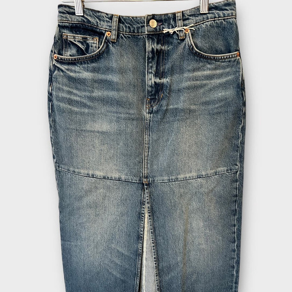 Reformation Tazz Denim Maxi Skirt Size 27 - Picture 3 of 8